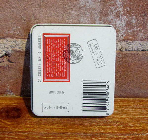Schimmelpenninck Cigar Tin  Made in Holland Vintage Flat Metal Cigar Box