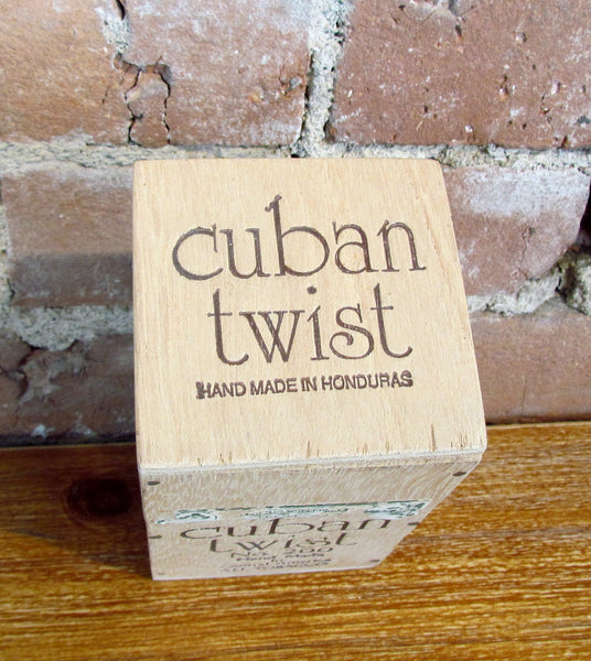 Vintage Cuban Twist Wood Cigar Box No. 200 Advertising