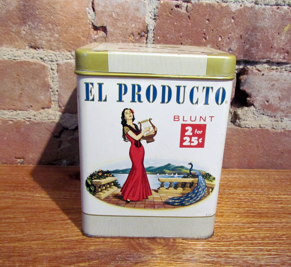 El Producto Cigar Tin Advertising Store Display Humidor Holds 50