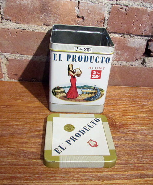 El Producto Cigar Tin Advertising Store Display Humidor Holds 50