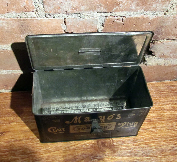 Mayo's Cut Plug Tobacco Tin Antique Advertising Metal Lunch Box/Pail