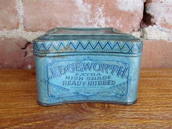 Edgeworth Tobacco Tin Antique Advertising Metal Box Extra High Grade Ready-Rubbed