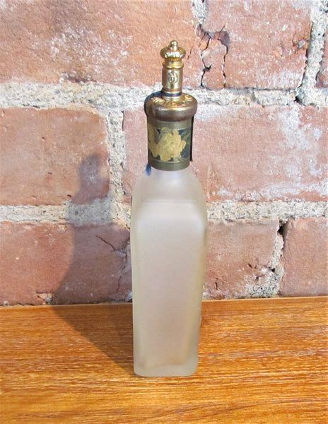 Richard Hudnut Gardenia Toilet Water Frosted Glass Perfume Bottle In Original Box