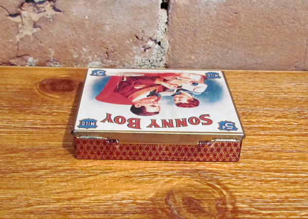 Rare Sonny Boy Cigarette Tin Vintage Litho Advertising Metal Box