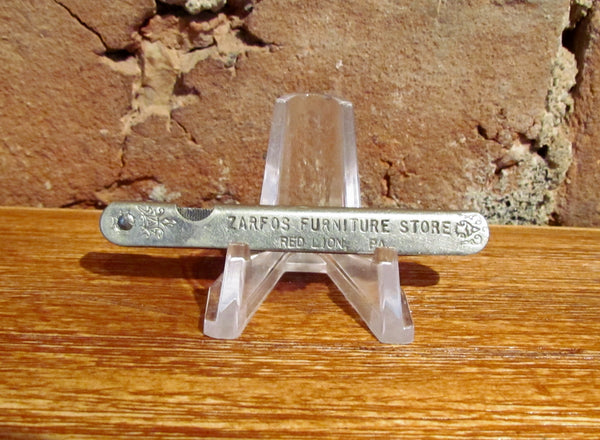 Rare Antique Zarfos Furniture Store Nail File Advertising Red Lion, PA