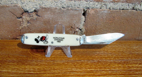 1933 Chicago Worlds Fair Mickey Mouse Celluloid Pocket Knife