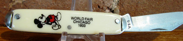 1933 Chicago Worlds Fair Mickey Mouse Celluloid Pocket Knife