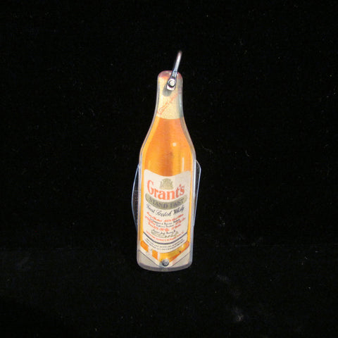 Vintage Grants Finest Scotch Whiskey Pocket Knife Bottle Opener Figural Advertising