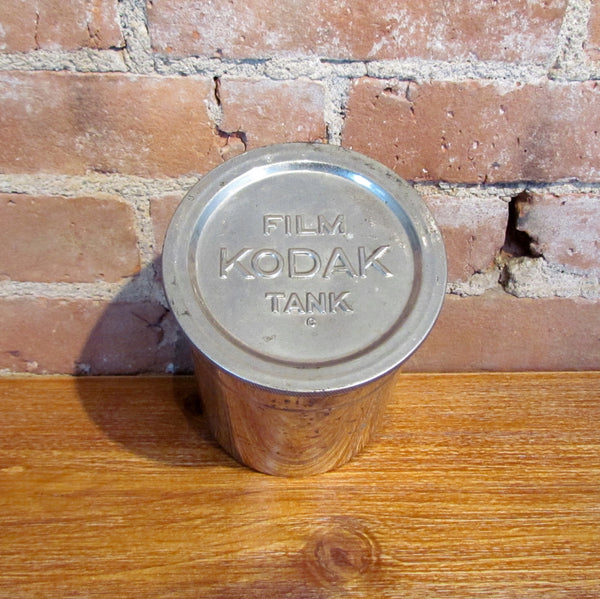 Antique Kodak Film Tank Developing Chrome Metal Canister Patient 1907