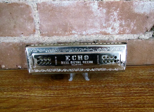 1930's Hohner Echo Harp Tremolo Harmonica Keys of C & G Major 56/96 In Original Box
