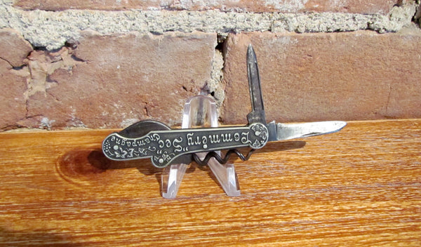 Vintage Pommery Brut/Sec Champagne Pocket Knife Corkscrew Advertising