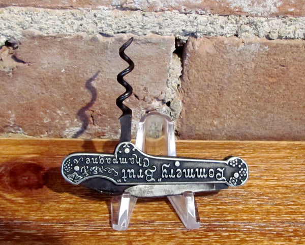 Vintage Pommery Brut/Sec Champagne Pocket Knife Corkscrew Advertising