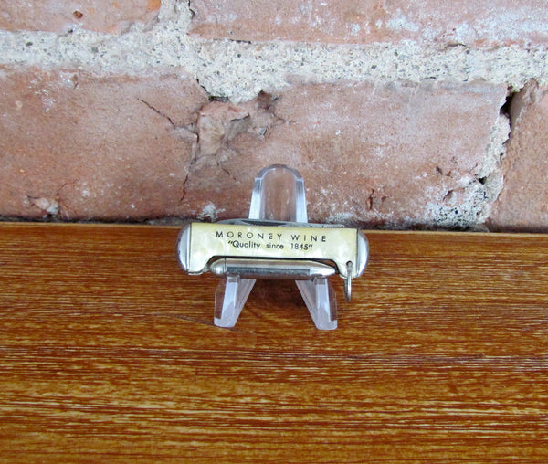 Moroney Wine Pocket Knife Pen Vintage Advertising "Quality since 1845"
