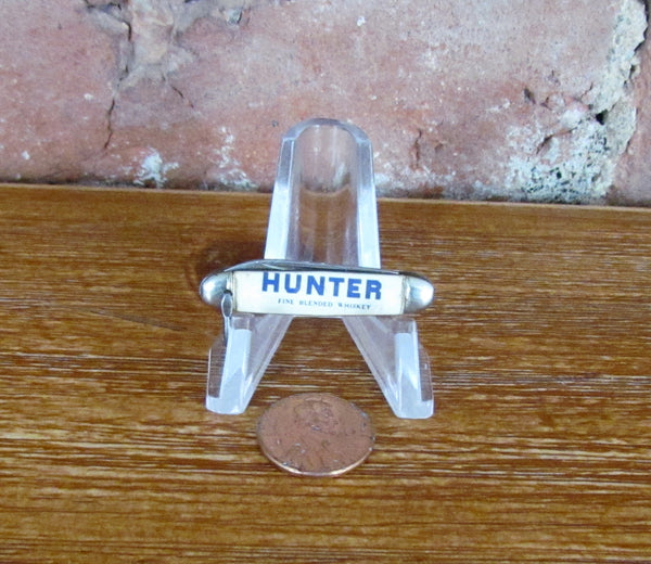Vintage Mini Hunter Fine Blended Whiskey Pocket Knife Necklace