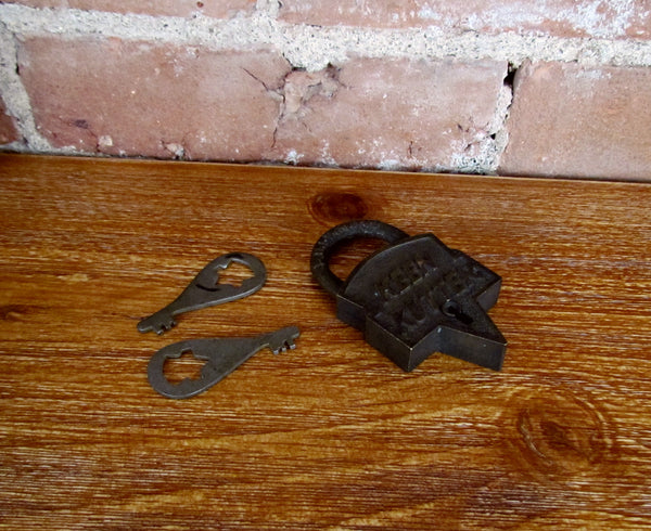 Antique Keen Kutter Brass Lock With Keys Patent 1906 St Louis