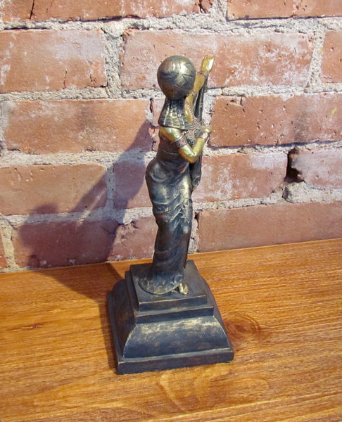 Art Deco Dancing Woman Statue w/Cloche Hat