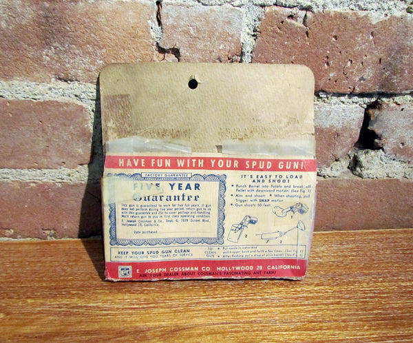 1950's Metal Spud Gun Cossman Boxed #504