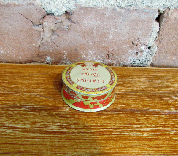 1940's Heather Rouge Tin w/Powder Puff