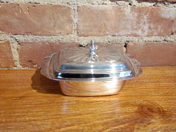 Vintage Wm Rogers Silverplate Soft Butter Margarine Dish NIB
