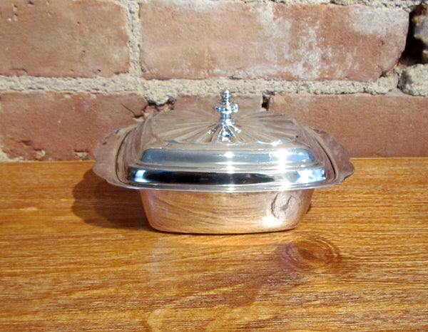 Vintage Wm Rogers Silverplate Soft Butter Margarine Dish NIB