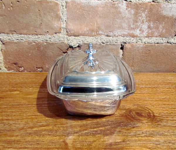 Vintage Wm Rogers Silverplate Soft Butter Margarine Dish NIB