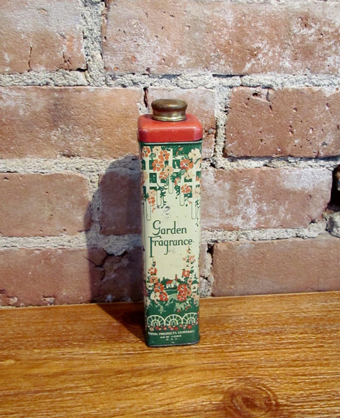 Rare Garden Fragrance Talcum Powder Tin Duval Products Co.