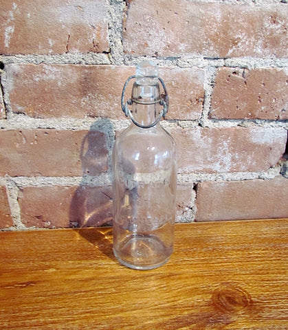 Antique Citrate Of Magnesia Glass Bottle Storage Container