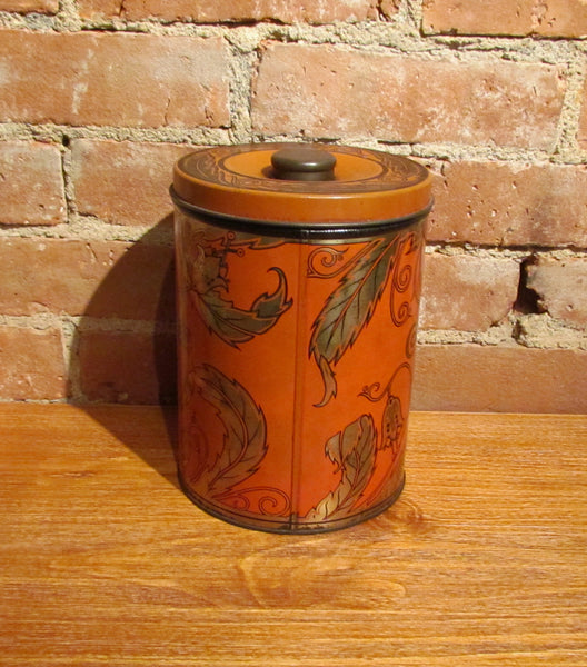 1930s Hellick Coffee Tin Large Canister Advertising