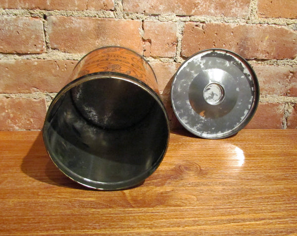 1930s Hellick Coffee Tin Large Canister Advertising