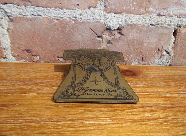 Vintage Etch Art Paper Clip L. F. Grammes & Sons Advertising