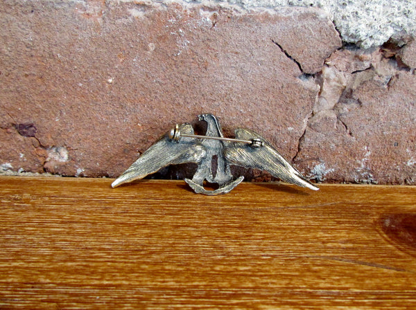 Vintage Eagle Pin Brass Brooch
