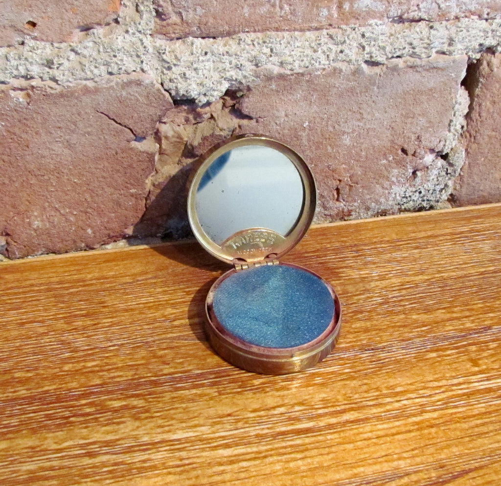 Antique Rough Compact 1916 Karess Woodworth Gold Rouge Compact Antique – Power Of One Designs