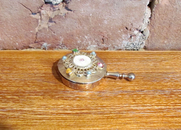 Vintage Ladies Gold Rhinestone Butler Ashtray