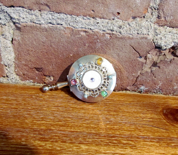 Vintage Ladies Gold Rhinestone Butler Ashtray