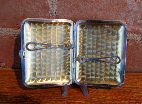 Antique EAM Cigarette Case Silver Plate Edwardian
