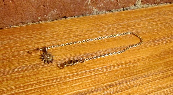 Golden Sun Ankle Bracelet Handmade One Of A Kind Anklet