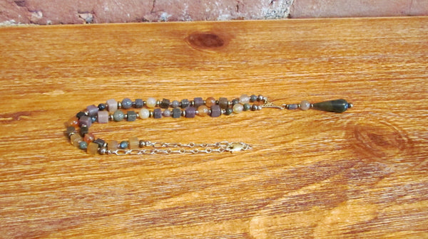 14kt GF Semi Precious Necklace And Earrings Set OOAK