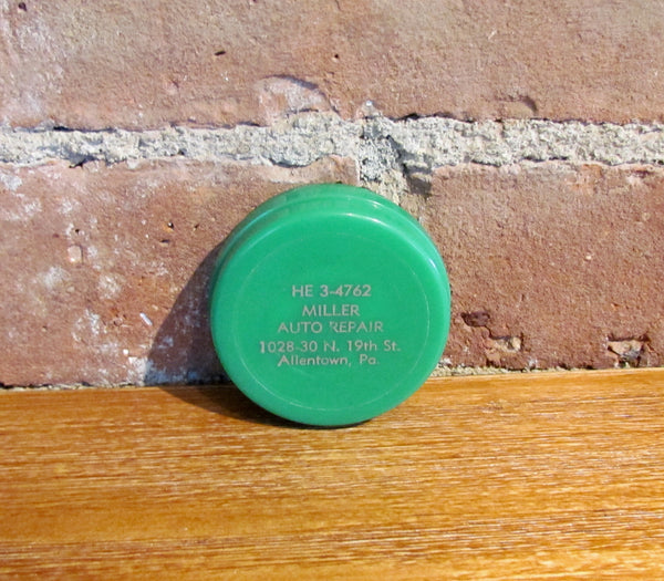 1940s Plastic Collapsible Travel Drink Cup Pill Container Miller Auto Repair Allentown, PA Advertising