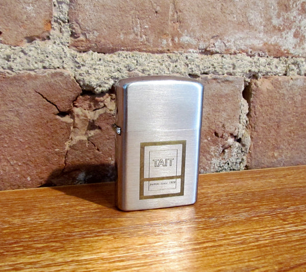 Barlow Windproof Lighter TAIT Pumps Since 1908 Advertising Flip Top