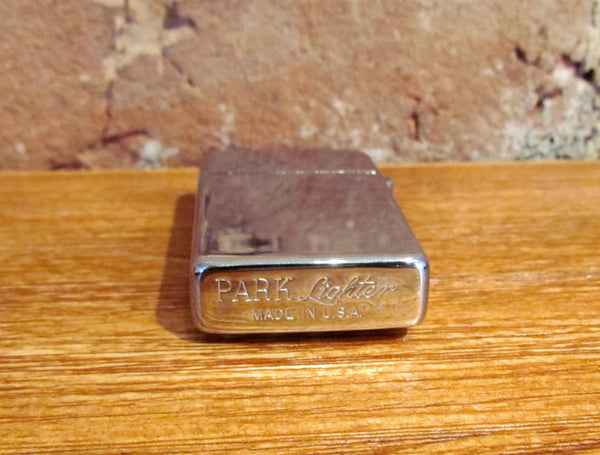 Vintage Chrome Park Lighter Mt Vernon Souvenir Windproof Flip Top