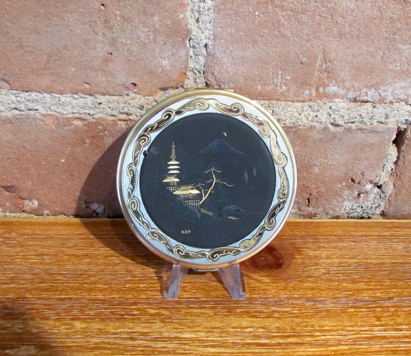 Vintage 24K Gold Mt Fuji Powder Compact Unused – Power Of One Designs