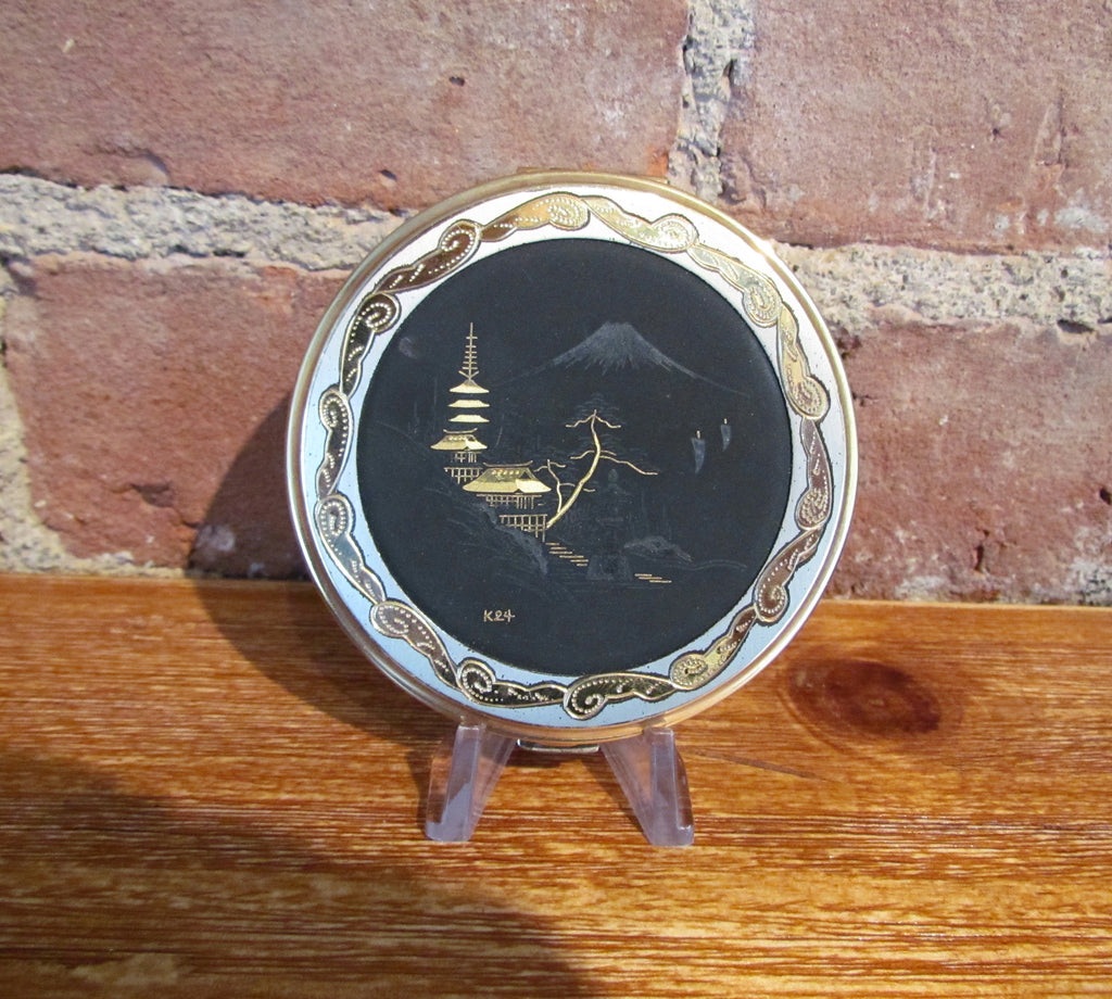 Vintage 24K Gold Mt Fuji Powder Compact Unused – Power Of One Designs