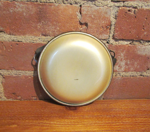 Vintage Yellow Guilloche Ashtray Dish