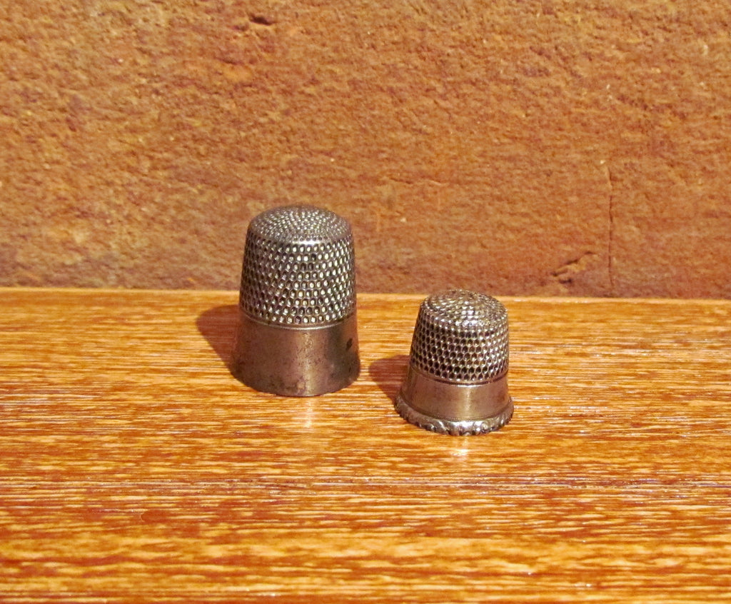 Antique Sterling Silver Sewing Thimbles 2 Hallmarked Sterling – Power Of  One Designs