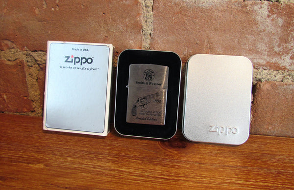 Zippo Smith & Wesson XV Lighter Unused Sealed Original Case & Warranty Limited Addition