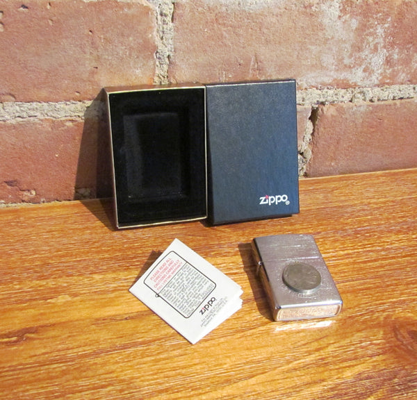 Vintage Zippo American Frontier 1936 Buffalo Nickel Pocket Lighter USA NIB