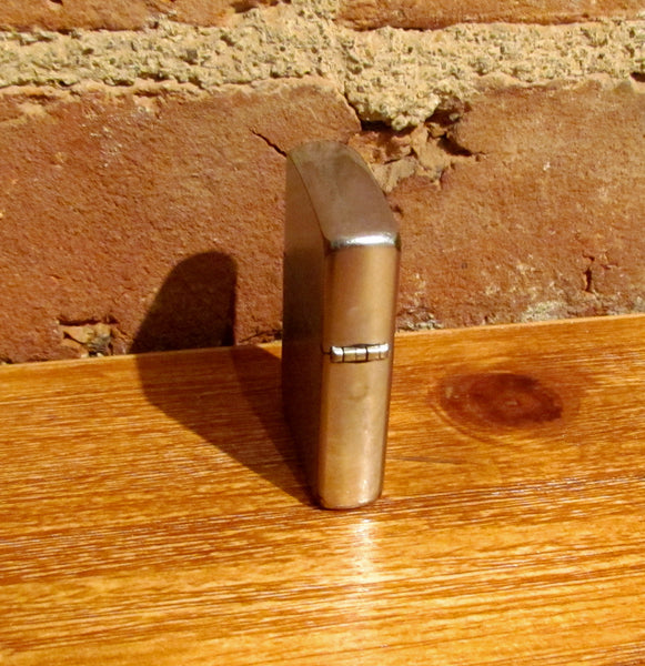 Vintage Zippo Stainless Steel Pocket Lighter Working Condition