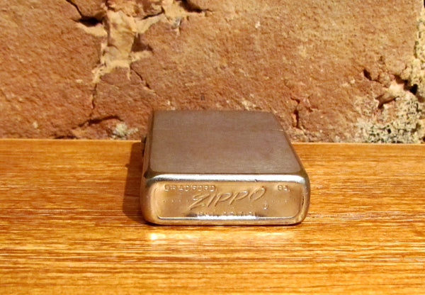 Vintage Zippo Stainless Steel Pocket Lighter Working Condition