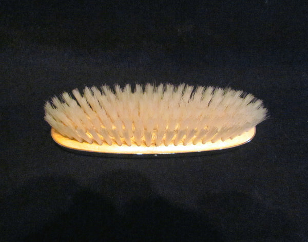 1940s Picadilly Vanity Set Mirror Brush Tray & Clothing Brush Celluloid Guilloche Dresser Set Made In England