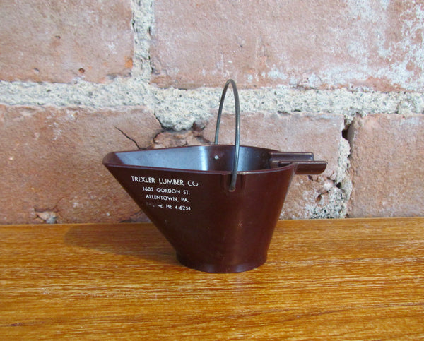 Vintage Coal Bucket Ashtray Advertising Trexler Lumber Co Allentown, PA